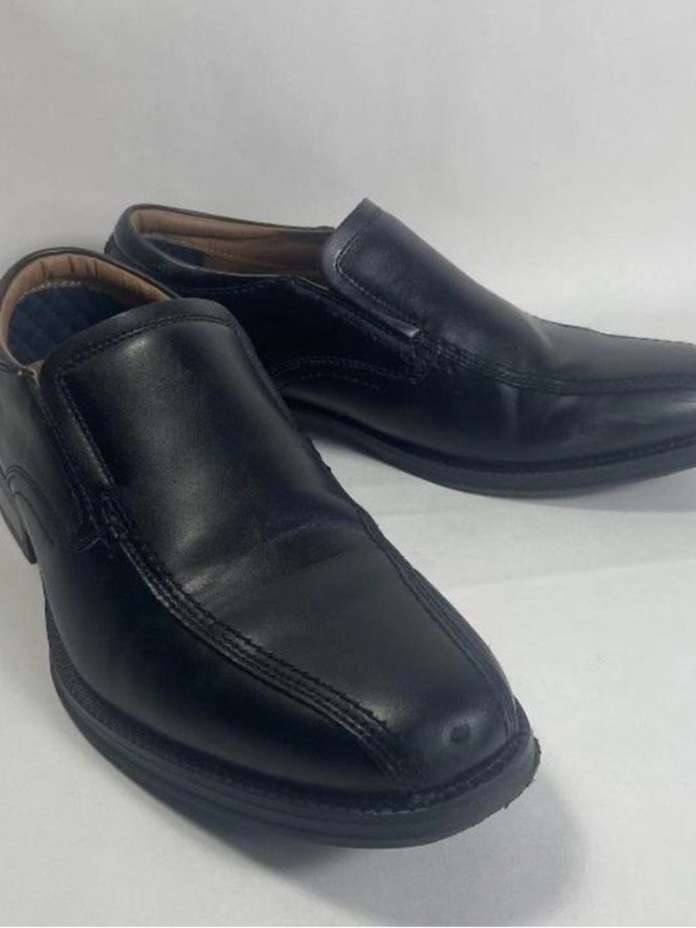 Dockers Men's Black Leather Slip-On Loafers